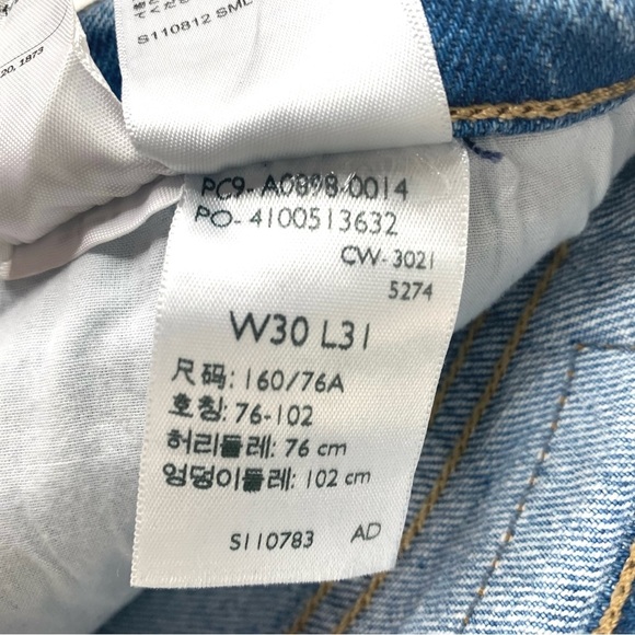 BNWT:Levi’s Premium 70s High Slim Straight Jeans Women’s 30 New - Picture 9 of 11
